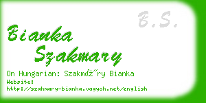 bianka szakmary business card